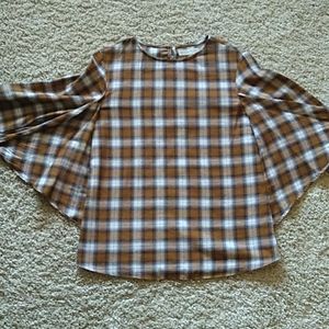 Zara Girls Casual Collection Checkered Long Sleeve